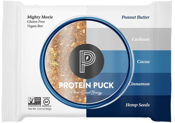 16-PACK OF Energy Bar Cocoa Cinnamon Mighty Moxie, Protein Puck