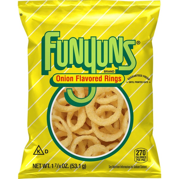 24-PACK OF SNACK ONION FLAVORED RINGS XVL