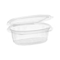 200-PACK OF Container Food EarthChoice 16 oz Clear Plastic Recycled PET Hinged Container - Perfect for Deli Operations (200 Count)