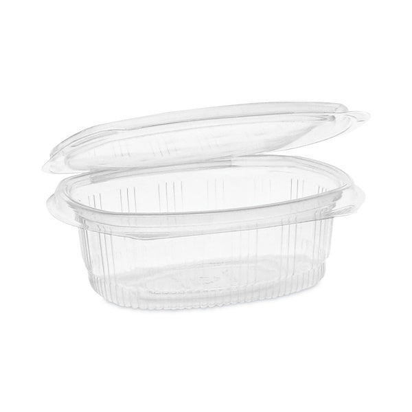 200-PACK OF Container Food EarthChoice 16 oz Clear Plastic Recycled PET Hinged Container - Perfect for Deli Operations (200 Count)