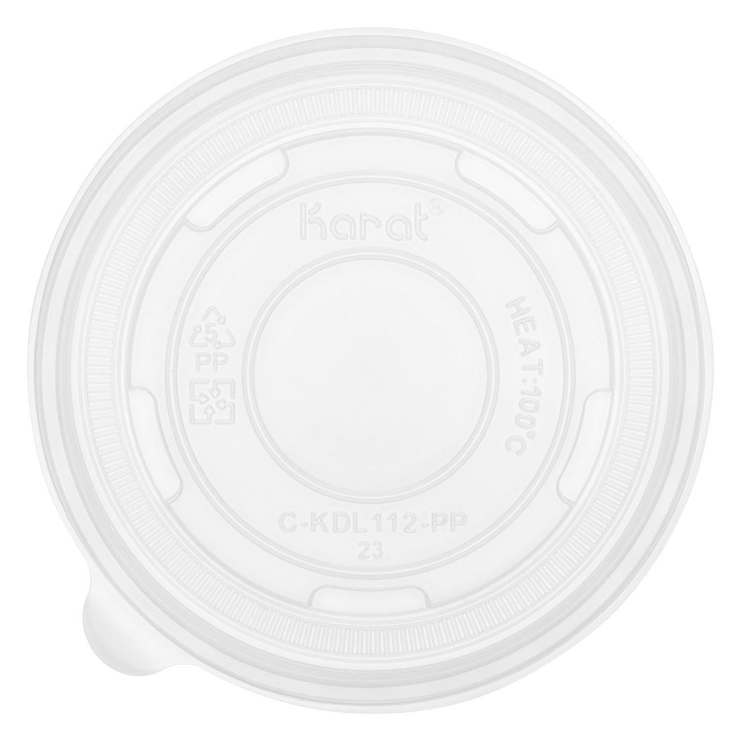 1000-PACK OF Lid Togo Karat 1,000 ct 16 oz Food Container Lids | PP | 112 mm