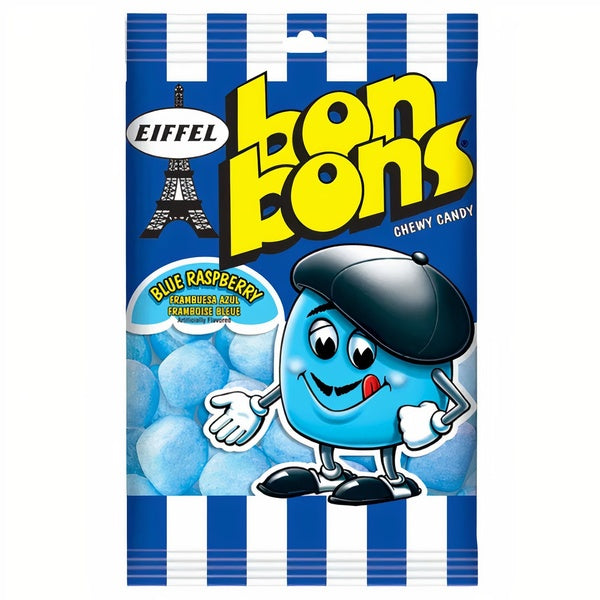 36-PACK OF Candy Bonbons Blue Raspberry Chewing EIFFEL, AI Distribution