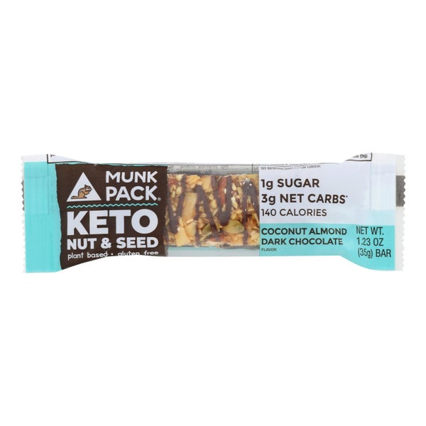 12-PACK OF Bar Portable Coconut Almond Dark Chocolate Munk Pack 1.23 oz