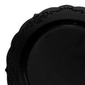 12-PACK OF Plate Appetizer 7.5" Black Vintage