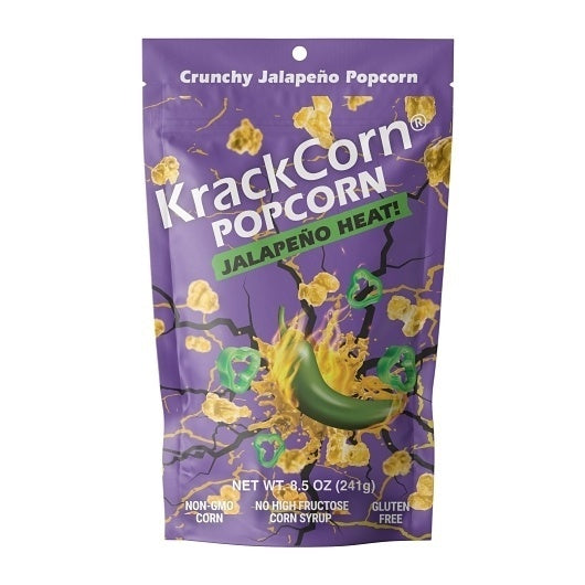 12-PACK OF Jalapeno Heat Popcorn Krackcorn, 12 - 8.5 Oz