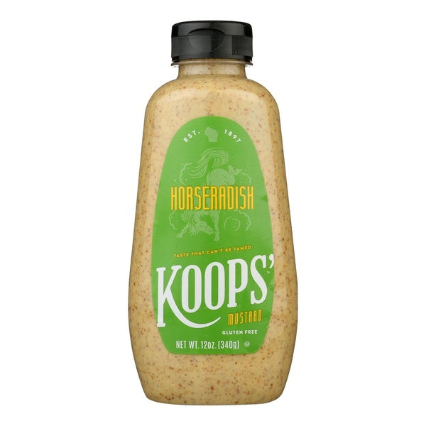 12-PACK OF Mustard Horseradish Koops' 12 oz