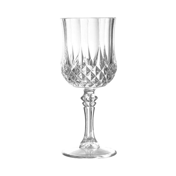 12-PACK OF Glass Wine 8 oz Crystal Cut Plastic