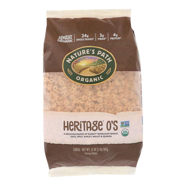 6-PACK OF Cereal Organic Heritage O's Nature's Path 32 oz