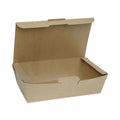 162-PACK OF Container Food Pactiv Corp. EarthChoice Tamper Evident Kraft Paper Box - 9.04 x 4.85 x 2.75 Inches for Secure Food Delivery