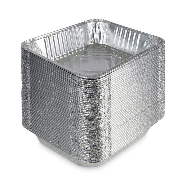 100-PACK OF Boardwalk BWKSTEAMHFDP 128 oz. Half-Size Deep Aluminum Steam Table Pans (100/Carton)