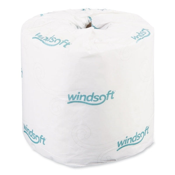 24-PACK OF Tissue Toilet Windsoft 413476 Premium 2-Ply Septic Safe Bath Tissue - Individually Wrapped White Rolls (24 Rolls/Carton)