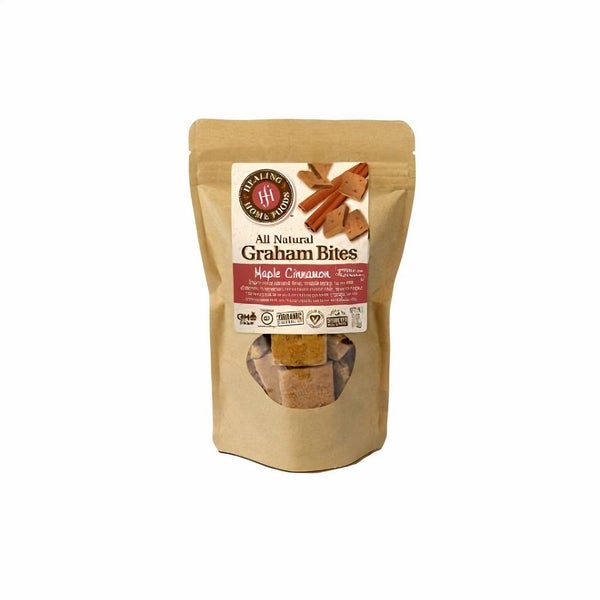 6-PACK OF Graham Bites Baked Maple Cinnamon, Healing Home Foods