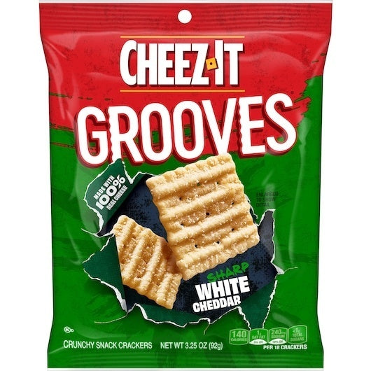 6-PACK OF Grooves Sharp White Cheddar Crackers Kellogg'S, 6 - 3.25 Oz