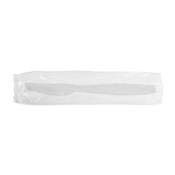 1000-PACK OF Knife Plastic Karat 1,000 ct PS Plastic Heavy Weight Knives Wrapped, White