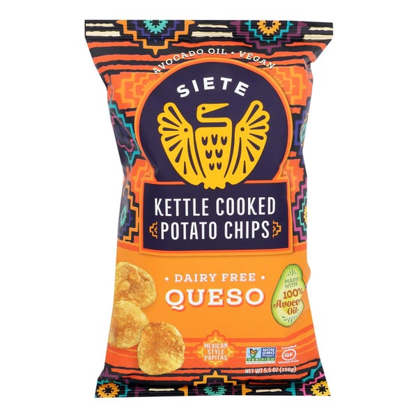 6-PACK OF Potato Chip Queso Siete 5.5 oz