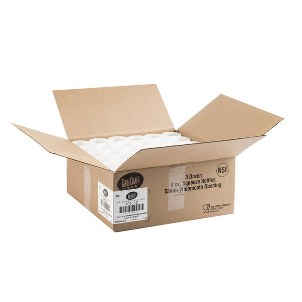 36 CT-PACK OF BOTTLE SQUEEZE WIDEMTH CLR 8OZ