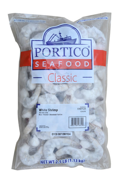 2.5 LB-PACK OF SHRIMP WHT P&D TLON 16/20