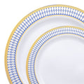120-PACK OF Plate Set White Blue Gold Chord