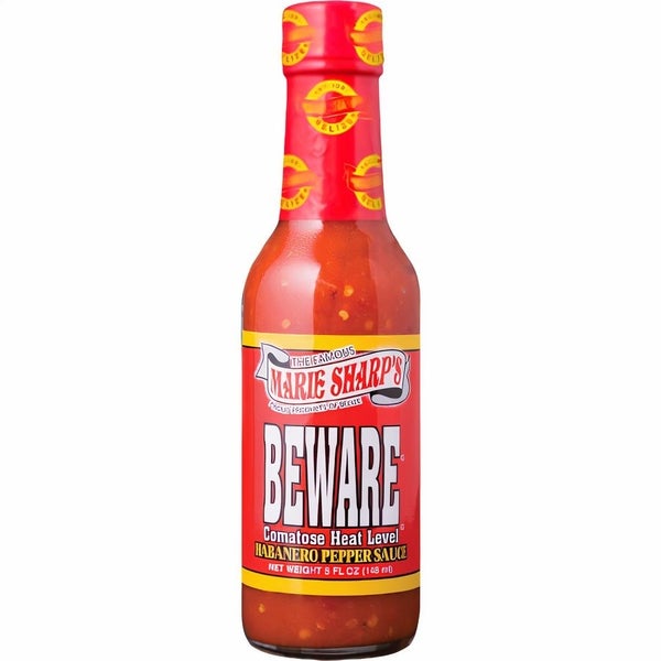 12-PACK OF Sauce Hot Beware Comatose Habanero Pepper, Marie Sharp's The Pepper Pantry