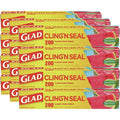 12-PACK OF Glad 00020 200 sq. ft. Cling'N Seal Plastic Food Wrap (12/Carton)