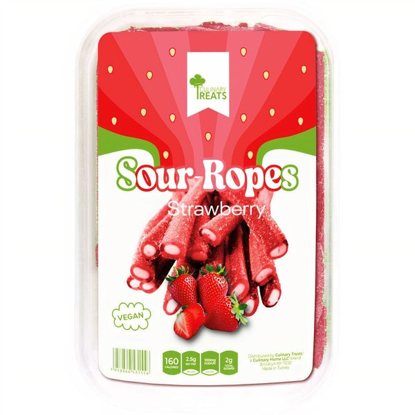 24-PACK OF CANDY SOUR ROPES STRAWBERRY, Culinary Home