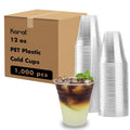 1000-PACK OF Cup Plastic Karat [1,000 Pack - 12oz] Clear Plastic Cups, PET Cups (98mm), C-KC12