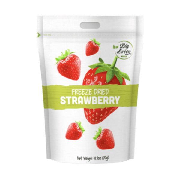 12-PACK OF Big Green Food- Freeze-Dried Strawberry, 0.7oz, 12 Pack