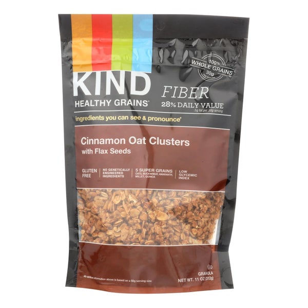 6-PACK OF SNACK GRANOLA CINNAMON OAT CLUSTERS WITH FLAXSEED