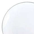 12-PACK OF Plate Salad 7.5" White Silver Rim