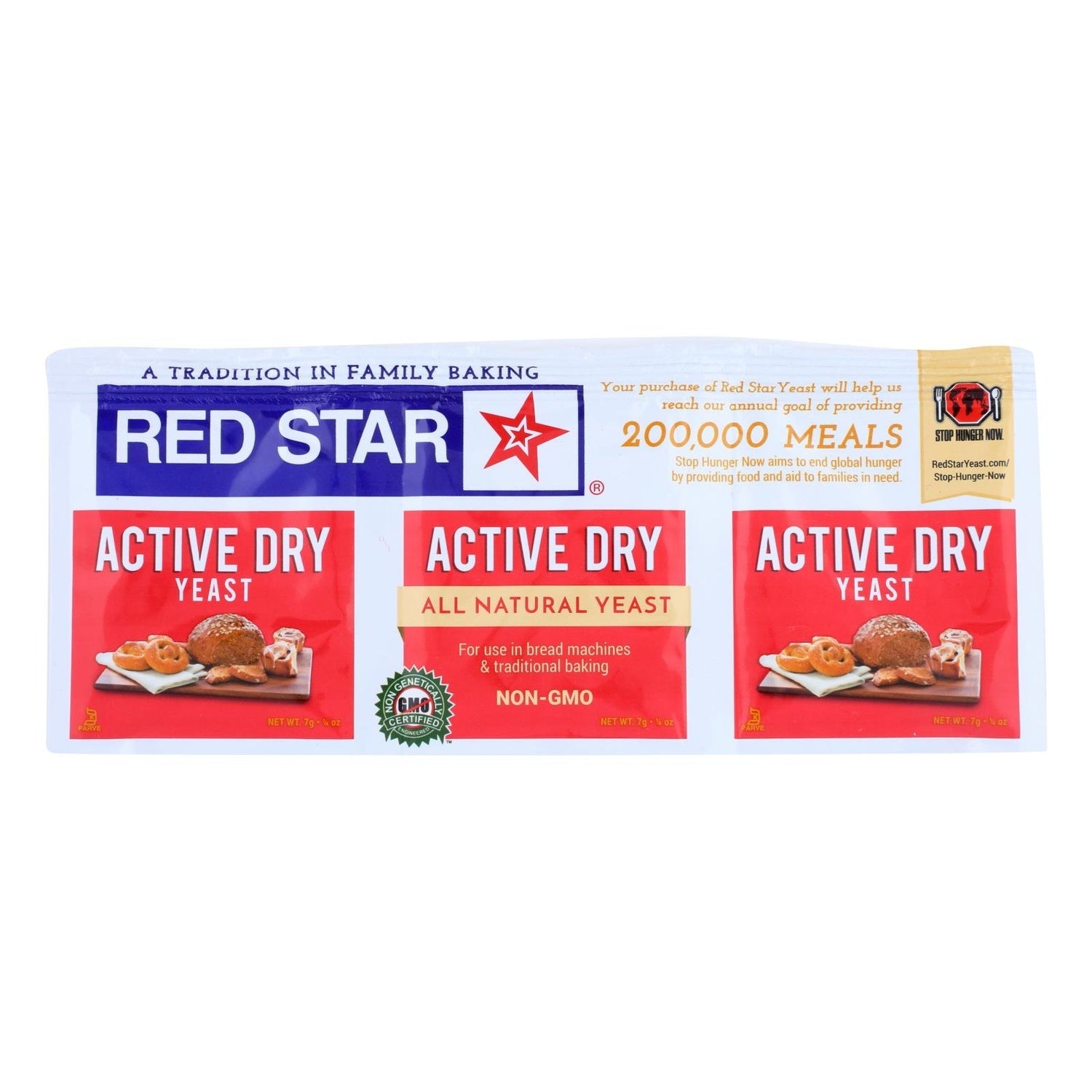 18-PACK OF YEAST DRY ACTIVE