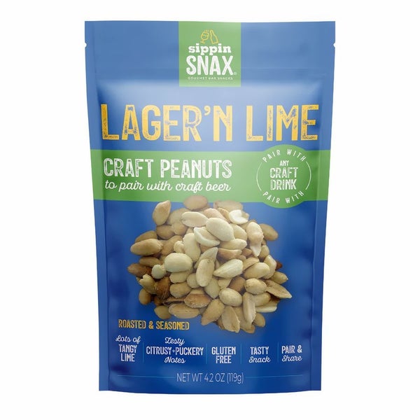 12-PACK OF Peanut Craft Lager N Lime SIPPIN SNAX