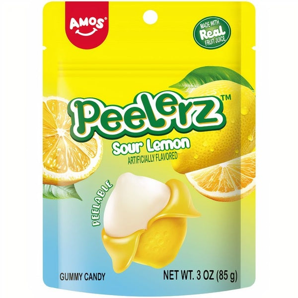 48-PACK OF Candy Lemon Gummy Amos Peelerz