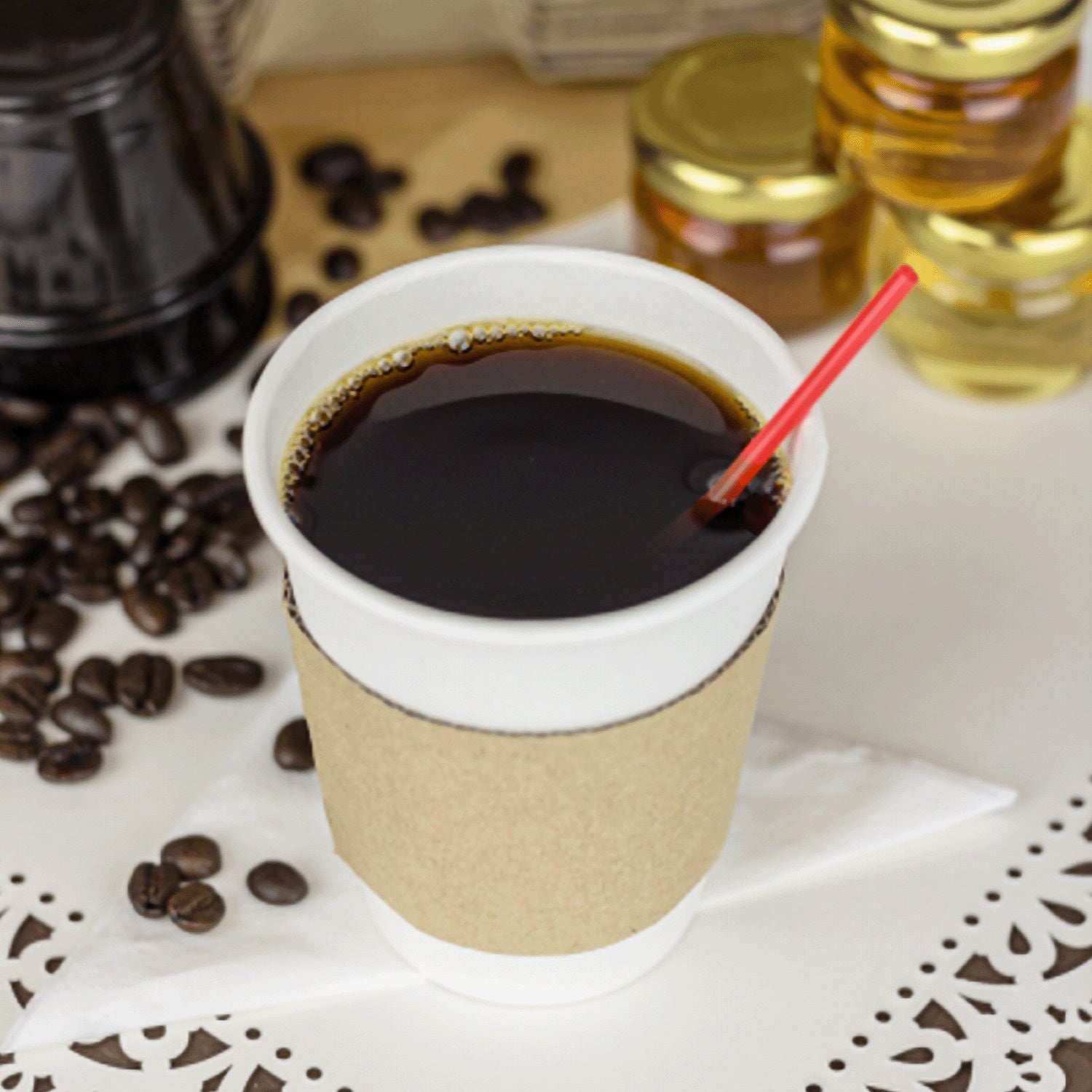 1000-PACK OF Cup Paper Karat 1,000 ct 8 oz Paper Coffee Cups | White | 80 mm