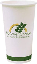 50-PACK OF CUP COLD BIOGREENCHOICE 22OZ COMPOSTABLE SINGLE WALL PAPER HOT/COLD CUP
