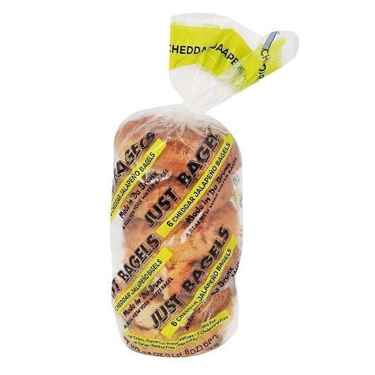 8- PACK OF Cheddar Jalapeno Bagel Just Bagels (Frzn), 8 - 6 Ea