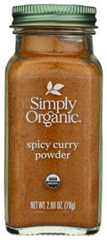 6-PACK OF Spice Curry Simply Organic 2.8 oz