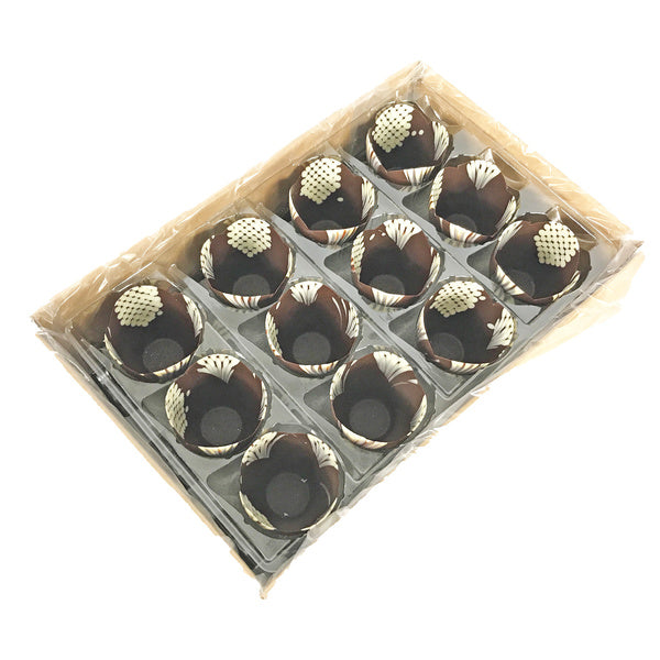 1- PACK OF CHOCOLATE DARK MRBLD TULIP CUP