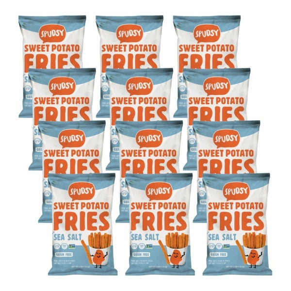 12-PACK OF Potato Fries Sweet Potato Sea Salt Spudsy 4 oz