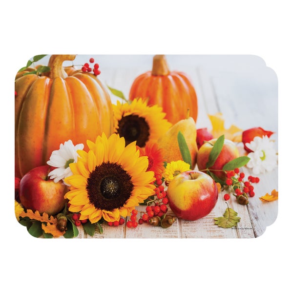 1-PACK OF PLACEMAT LINEN EMBOSS HARVST