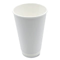 25-PACK OF Cup Paper Boardwalk BWKDW16HCUPPK 16 oz Double-Walled Disposable Paper Hot Cups - White (Pack of 25)