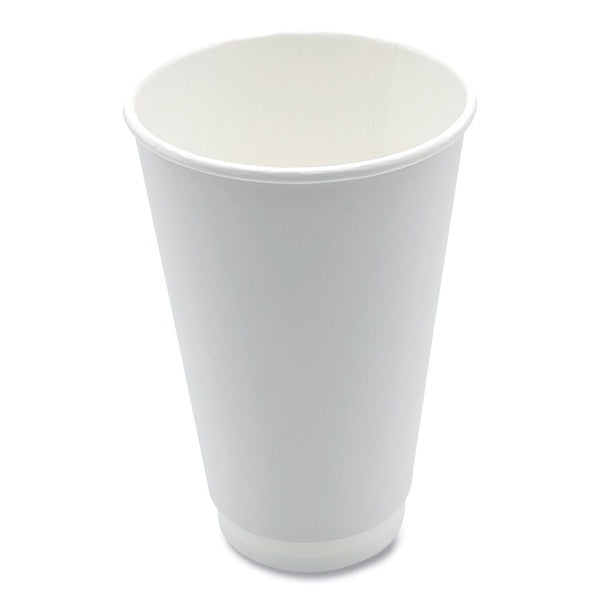 25-PACK OF Cup Paper Boardwalk BWKDW16HCUPPK 16 oz Double-Walled Disposable Paper Hot Cups - White (Pack of 25)