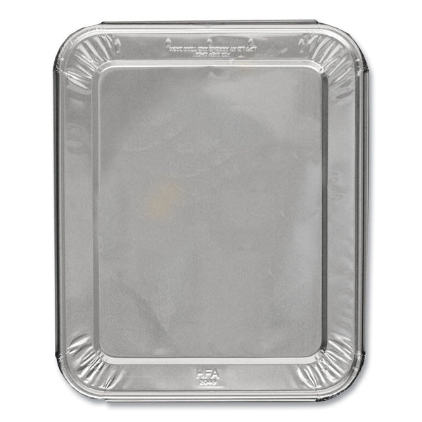 100-PACK OF Handi-Foil 2049-30-100FC 11.16 in. x 12.75 in. Steam Table Pan Lids with Full Curl Edge (100/Carton)