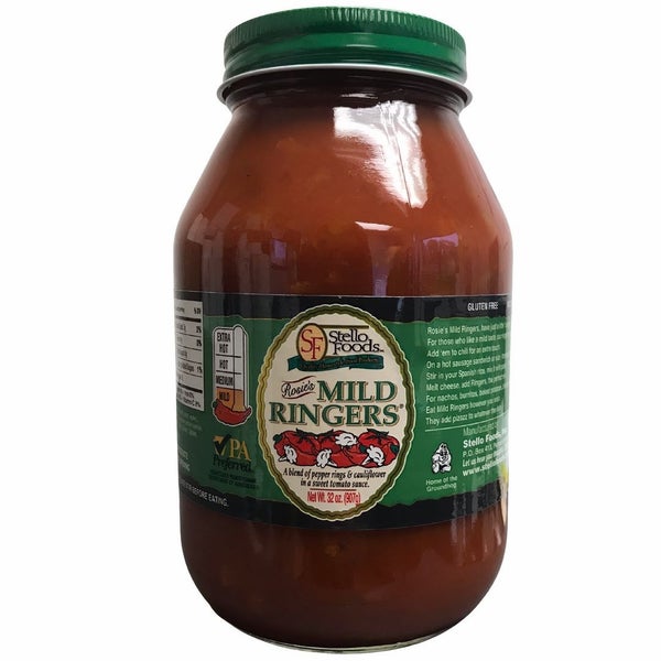 12-PACK OF Sauce Tomato Mild Ringers 32 OZ Rosie's, Stello Foods