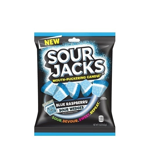 12-PACK OF Blue Raspberry Sour Wedges Promotion In Motion, 12 - 5 Oz