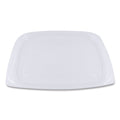 600-PACK OF World Centric RDLCS24 6.5 in. x 7.5 in. x 0.3 in. PLA Rectangular Plastic Deli Container Lids - Clear (600/Carton)