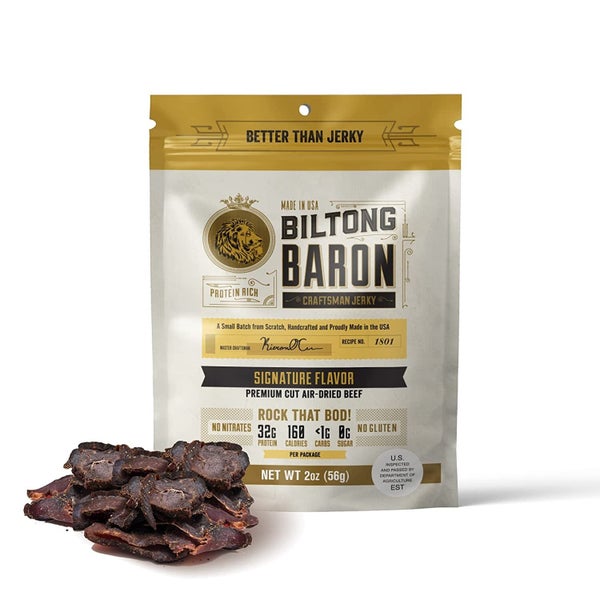 12-PACK OF Jerky Beef Signature Recipe Zero Carb Biltong