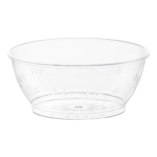 24-PACK OF Bowl Plastic 6 oz. Clear Floral Round