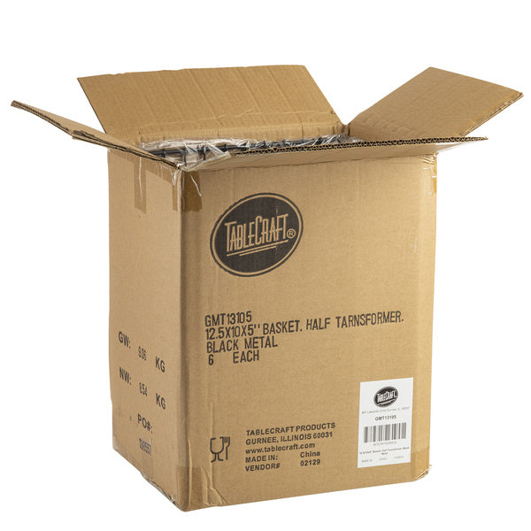 6 CT-PACK OF BASKET WIRE BLK RECT 12.75