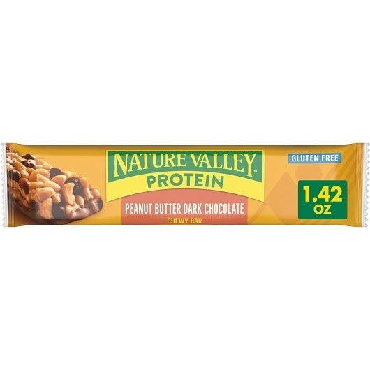 128-PACK OF Peanut Butter Dark Chocolate Chewy Protein Bar Nature Valley, 8 - 16 - 1.42 Oz