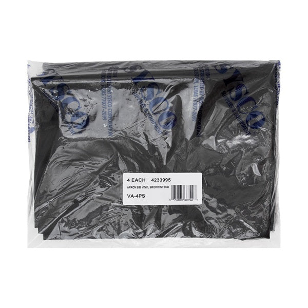 4 CT-PACK OF APRON BIB VINYL BROWN